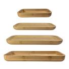 Kit Euro Home Bandejas Bambu Marrom Vários Tamanhos Modelos