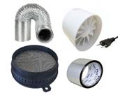 Kit Exaustor 125mm + Filtro Odor Carvão Ativado Grow Indoor