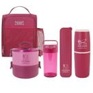 Kit exclusivo completão 5 peças Termica Marmita Garrafa Porta Escova Porta Talhare Jacki Design Luxo