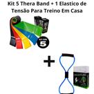 Kit Exercício Em Casa Fisioterapia Elástico Thera Band