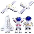 Kit Exploração Espacial 2 Astronautas Foguete e 2 Satélites