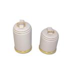 Kit Expositor Anel Redondo Forrado Off White - Borda Dourada