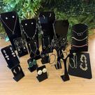 Kit expositor Joias semi joias bijus - brincos, colar, Pulseiras - Acrílico 17UNDs Kit expositor Joias semi joias bijus - brincos, colar, Pulseiras - Acrílico 17UNDs