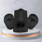 Kit Expositor - Orelha Oval e Nariz De Silicone - Preto