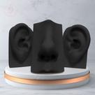 Kit Expositor - Orelha Vertical e Nariz De Silicone - Preto