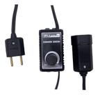 Kit extensão com dimmer controlador de velocidade 3000w e cabo pp 2,0 com 3 tomadas