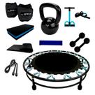 Kit Extensor + Band + Mini Jump + Halter 3 kg+ Caneleira 3 kg + Step + Colchonete + Corda + Kettlebell 8 kg