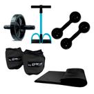 Kit - Extensor + Colchonete + Halter 1 kg + Caneleira 3kg Kit - Extensor + Colchonete + Halter 1 kg + Caneleira 3kg