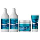 Kit Extrato de Mirtilo Shampoo 1 Litro + Condicionador 1 Litro + Máscara 450 g + Leave-in 180 ml - Lowell