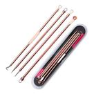 Kit Extrator De Cravo 4 Pinças Inox Para Remoção Limpeza Acne