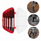 Kit extrator de parafuso profissional jogo 5 removedor prego quebrado espanado sacador macho rosca com estojo organizado