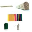Kit Fábrica 100 Pipas (45cm) Vareta + Folha + Cola + Linha Cor:VARIADOS