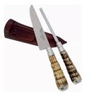 Kit Faca Artesanal 6pol Chaira Aço Inox Cabo Rabo Tatu 26cm Kit Faca Artesanal 6pol Chaira Aço Inox Cabo Rabo Tatu 26cm