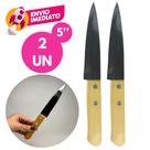 Kit Faca Peixeira Profissional 5 6 7 Polegada Chaira 7 Aço Inox Cabo Madeira Jogo Churrasco Cozinha