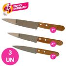 Kit Faca Peixeira Profissional 5 6 7 Polegada Chaira 7 Aço Inox Cabo Madeira Jogo Churrasco Cozinha Kit Faca Peixeira Profissional 5 6 7 Polegada Chaira 7 Aço Inox Cabo Madeira Jogo Churrasco Cozinha