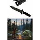 Kit Faca Tática + Lanterna Led Zoom: Aventura Segura