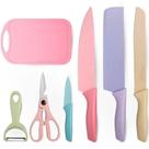 Kit Facas Coloridas 6 Peças: Afiadas e Práticas para o Dia a Dia Kit Facas Coloridas 6 Peças: Afiadas e Práticas para o Dia a Dia