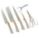Kit Facas De Cozinha 6 Peças Tesoura Descascador Premium