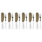Kit Facas e Garfinhos Para Petiscos e Patês 12 Peças Top Chef