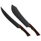Kit Facas Profissionais Tramontina Black Butcher e Cuchillo em Inox Escurecido