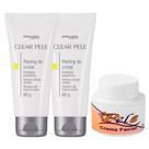 Kit Facial: 2 Peeling de Cristal Renovação Celular + 1 Creme Clareador Combate as Manchas Nova Pele