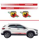 Kit Faixa Adesivo Fiat Pulse Abarth 2023 Vermelho Emblemas