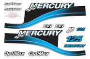 Kit Faixa Adesivo Mercury 125 Hp 1999 A 2004 Azul Saltwater