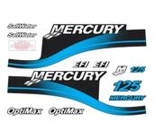 Kit Faixa Adesivo Mercury 125 Hp 1999 A 2004 Modelo Azul