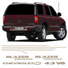 Kit Faixa Blazer Executive 2003/2006 4.3 V6 Adesivo Champanhe