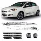 Kit Faixa Bravo Wolverine Grafite + Soleira + Emblemas Fiat