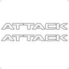 Kit Faixa Compatível Com Frontier Attack Adesivo Grafite