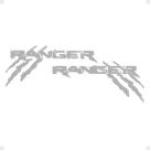 Kit Faixa Compatível Ranger Garras 2013/2022 Adesivo Cinza