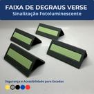 Kit Faixa de Degrau Verse Cinza Sinalização Fotoluminescente para Escadas 4 Unidades