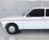 Kit Faixa Dupla Chevrolet Chevette 1976 Sl Modelo Vermelho