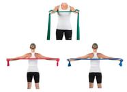 Kit Faixa Elástica Thera Band 03 Níveis Pilates Yoga (Média/Forte/Exta Forte)