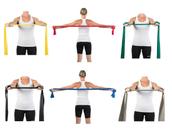 Kit Faixa Elástica Thera Band 06 Níveis de Intensidade Fisio Pilates Yoga Mercur