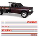 Kit Faixa Lateral D6000 Chevrolet Turbo Adesivos Cabine