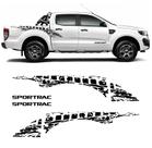 Kit Faixa Lateral Ford Ranger Sportrac 2018 + Emblema Preto