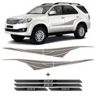 Kit Faixa Lateral Hilux Sw4 2005/2013 + Soleira Protetora