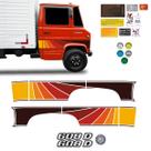 Kit Faixa Lateral Mercedes Benz 608 D + Emblemas Resinados