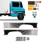 Kit Faixa Lateral Mercedes Benz 608 D + Emblemas Resinados Kit Faixa Lateral Mercedes Benz 608 D + Emblemas Resinados