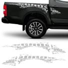 Kit Faixa Lateral S10 2013/2019 Adesivo Sport Prata Tuning