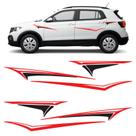 Kit Faixa Lateral SUV Flechas Adesivo Universal Vermelha