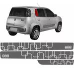 Kit Faixa Lateral Traseira Fiat Uno Vivace 2012 Grafite