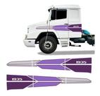 Kit Faixa Mercedes Benz Mb 1935 Adesivo Lateral Grafite