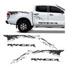 Kit Faixa Nova Ford Ranger 2013/2019 Adesivo Lateral Grafite