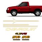 Kit Faixa S10 Executive 2001/2002 Cabine Simples Adesivo Dourado