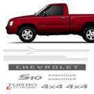 Kit Faixa S10 Executive 2007/08 Emblema Prata Cabine Simples