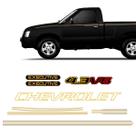 Kit Faixa S10 Executive 99/00 Cabine Simples Adesivo Dourado