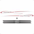 Kit Faixa Saveiro Surf Cinza Verm. 08 + Soleira C Black Over Kit Faixa Saveiro Surf Cinza Verm. 08 + Soleira C Black Over